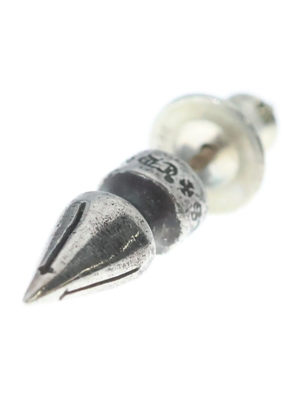 Chrome Hearts Spike Tny Std Tie Nice Pike Stud Silver Earrings